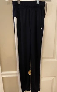 Polo Sport Ralph Lauren Boys Performance Navy Blue Track Pants White Pony 8 NWT - Picture 1 of 4