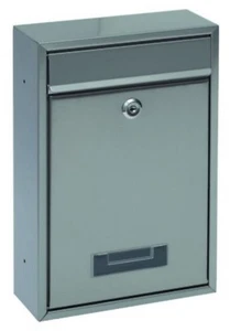 BRIEFKASTEN BASI BK100 Stahlblech silber 32x21,5cm innenlieg. Klappe 94521700641 - Bild 1 von 1