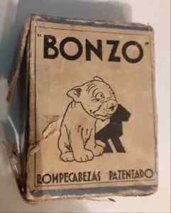ANTIQUE & VERY RARE ARGENTINA BONZO DOG JIGSAW PUZZLE WITH PAPER MODELS & BOX