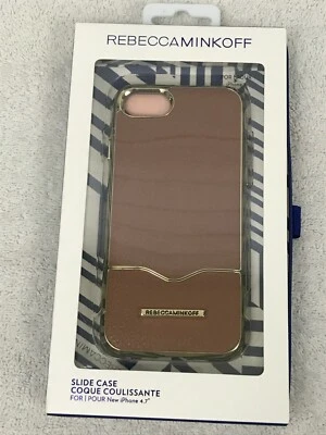 Rebecca Minkoff Leather Almond Shock Absorbing Slide Phone Case for iPhone 7 8 - Image 1 of 4