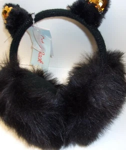 Cat & Jack Black Earmuffs. #620 - Picture 1 of 3