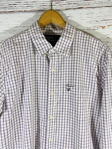 American Eagle Button Front Shirt Mens Size Large Vintage Fit Long Sleeve Purple - Picture 1 of 12
