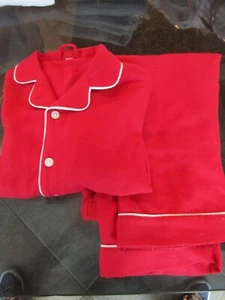 Pottery Barn Kids red solid flannel size 5 Christmas pajamas photo shoot sample - Picture 1 of 2