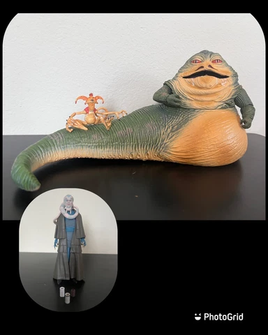 Star Wars Black Series Loose 6” Jabba The Hutt w/ Monkey Lizard Bib Fortuna Cover