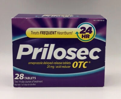 Prilosec OTC Alivio de la Acidez Estomacal y Tabletas Reductoras de Ácido, 28 Ct Exp 2/26 Foto 1 de 2