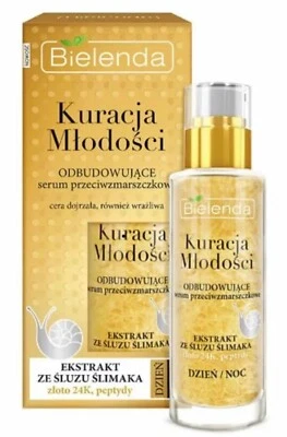 Bielenda Youth Treatment Anti Wrinkle Brighten face Serum Snail Slime & 24K Gold - Image 1 of 4