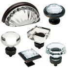 Cosmas Clear-Oil Rubbed Bronze Glass Cabinet Knobs, Cup Pulls & Hinges 