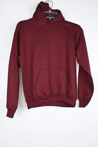 Youth Hanes Eco Smart Hooded Sweatshirt Red Large - Picture 1 of 4