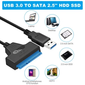 Câble adaptateur USB 3.0 vers 2.5 SATA 3 disque dur 22 broches convertisseur UASP pour disque dur SSD - Photo 1/14