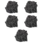 5 Pack Microphone Case Drawstring Furry Overcoat Wool /Buckle