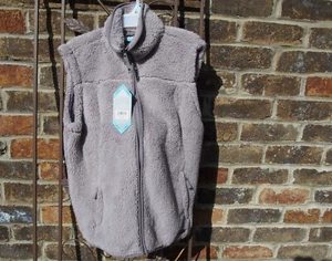 ~NWT~Free Country Frosty Pile Plush Fleece Vest Walnut Women's Zip Up Size M - Picture 1 of 11