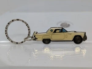 1956 T-Bird Classic Car Series Silver Tone Enamel Keychain Key Ring Keyring - Picture 1 of 4