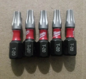 5x New Milwaukee Shockwave 1" Torx T20 Impact Duty Driver Bits - Picture 1 of 1