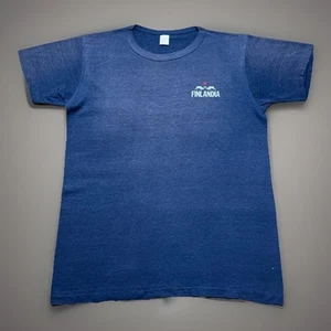 Vintage 80s Faded Finlandia Worlds Finest Vodka Alcohol Shirt Size Large - Picture 1 of 10