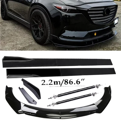 Front Bumper Lip Spoiler Body Kit Rear Lip Glossy Black For Mazda CX-7 CX-9 Foto 1 de 4