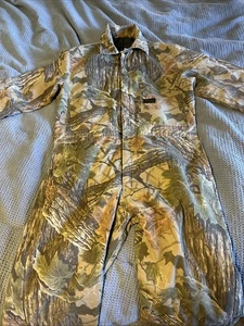 Vtg Liberty Coveralls Mens Large Realtree Hardwoods Camo Quilt Lined Insulated - Picture 1 of 11