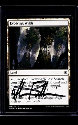 MTG Magic The Gathering CN2 Conspiracy AP Artist Proof Auto #218 Evolving Wilds - Image 1 of 2