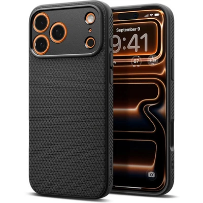 Handyhülle für iPhone 17 Pro Spigen Case Cover Schutzhülle Etui Hülle Schwarz