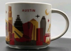 2017 Starbucks Austin Texas Skyline YAH You Are Here 14Oz Ceramic Coffee Mug Cup - Picture 1 of 2
