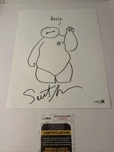 Boceto firmado por Scott Adsit Baymax Big Hero 6 8,5x11 certificado de autenticidad JSA AUTÉNTICO LOA - Imagen 1 de 3