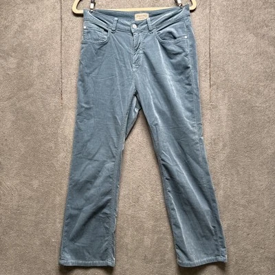Pantalones de terciopelo Pilcro para mujer 28P azul elástico tiro medio ajustados Anthropologie Foto 1 de 4