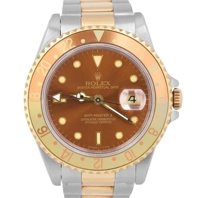 Rolex GMT-Master II 1991 'ROOT BEER' oro 18 k acero marrón 40 mm reloj 16713 Foto 1 de 4