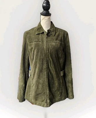 Abrigo Chaqueta De Colección Eddie Bauer Seattle Seude Para Mujer Med Forestfairy Verde Foto 1 de 4