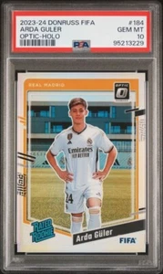 2023-24 PANINI DONRUSS FIFA OPTIC-HOLO #184 ARDA GULER ROOKIE RC PSA 10 - Picture 1 of 3