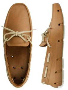 NEW! Tucket Footwear Cognac & Vanilla Deck Shoe Size 12 The Giller Boat Shoes - Picture 1 of 6