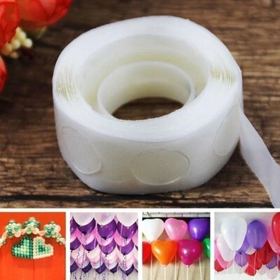 100pcs Balloon Dot Stick Glue Double Sided Tape Sticker Transparent Balloon  - image 1 of 4