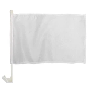 1 Dozen White 12x16in Single-Sided Solid Color Car Window Display Flags - Picture 1 of 3