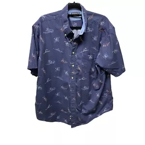 Trader Bay Shirt Mens Size XL Fish Print Casual Resort Vacation Beach Coastal - Picture 1 of 7