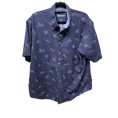 Trader Bay Shirt Mens Size XL Fish Print Casual Resort Vacation Beach Coastal - Image 1 of 4