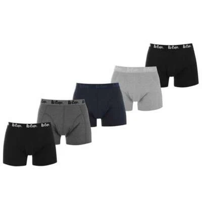 LEE COOPER 5 PACK ASS TRUNKS BOXER SHORTS PANTS SIZE S M L XL 2XL 3XL 4XL