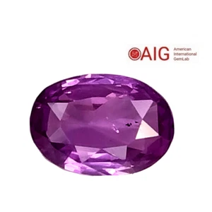 AIG CERTIFIED 1.66 CTS Purple natural sapphire Oval cut loose gemstones - Picture 1 of 5
