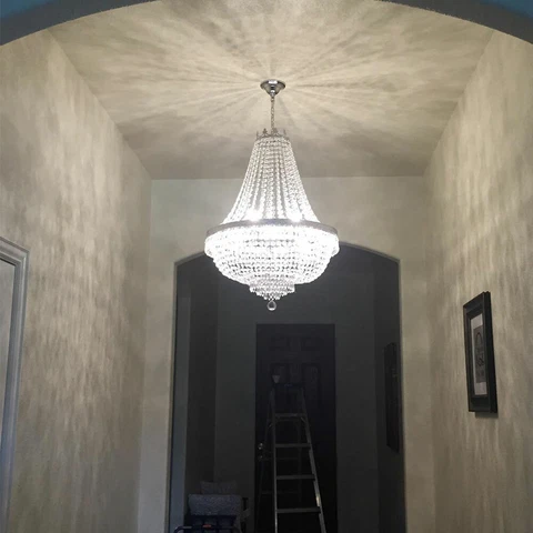 Luxury European LED Crystal Chandelier Ceiling Light Pendant Lamp Fixture Cover