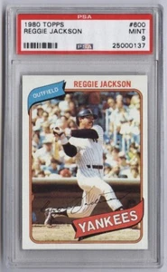 Tarjeta Topps Reggie Jackson 1980 #600 PSA 9 como nueva - - - ENVÍO GRATUITO - Imagen 1 de 2