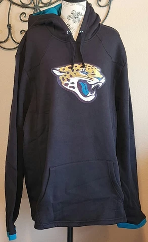 Jacksonville Jaguars Hoodie Mens XXL Black Sweatshirt NFL NWT Cover