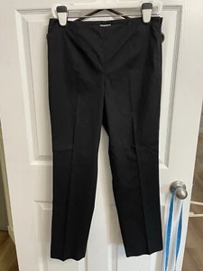 J. Jill Chino Pants 6 Black Precision Stretch Cotton Side-Zip Ankle Women's - Picture 1 of 5