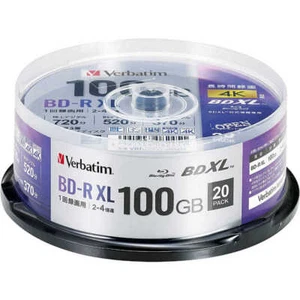 Verbatim VBR520YP20SD4 Blu-ray Disc 20 Spindle 100GB 4X Speed BD-R XL Printable - Bild 1 von 1