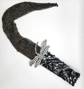 Vintage Vera Wang Crystal Dragonfly Chain Necklace 24" - $1500 Retail Free Ship! - Picture 1 of 4