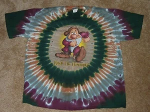 Vintage Disney Tie Dye Grumpy Keep On Grumpin T Shirt L XL 49" Chest - Picture 1 of 10