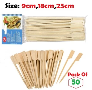 Tala 9cm / 25cm Bamboo Wooden Skewers Cocktail Sticks Buffet Burger BBQ Olive UK - Picture 1 of 13