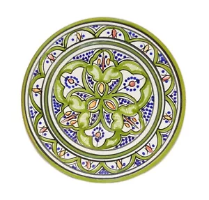 Moroccan Ceramic Plate Salad Pasta Bowl Serving Handmade Wall Hanging 8" Small - Picture 1 of 3