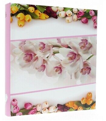 White/Pink Large Slip In Photo Album 600 6  X 4  Photos Flowers Memories Gift • 25.28£