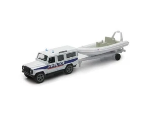 Land Rover Defender 110 + Embarcation Police NEWRAY - Imagen 1 de 2