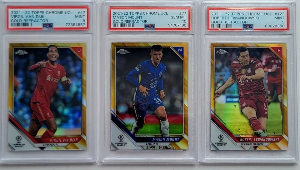 2021-22 Topps Chrome UEFA Champions League Gold Refractor /50 - Graded - Image 1 of 1
