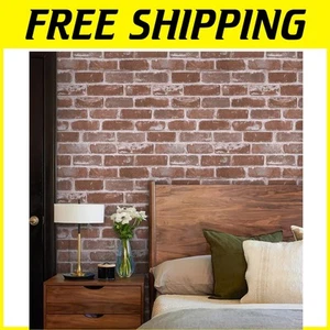 3D Vintage Brick Look Peel & Stick Wallpaper, Easy Application 17.7''x393.7'' - Picture 1 of 10
