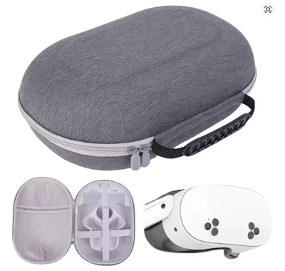 Estuche rígido con bolsillo de malla para accesorios Meta Quest 3S VR Foto 1 de 4