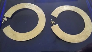 Ilias Lalaounis Sterling Silver 925 Open Loop Gold Plated Earrings. Boxed. - Picture 1 of 9